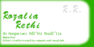 rozalia rethi business card